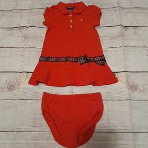 Red & Blue Dress Toddler Girl Sz 12 Months